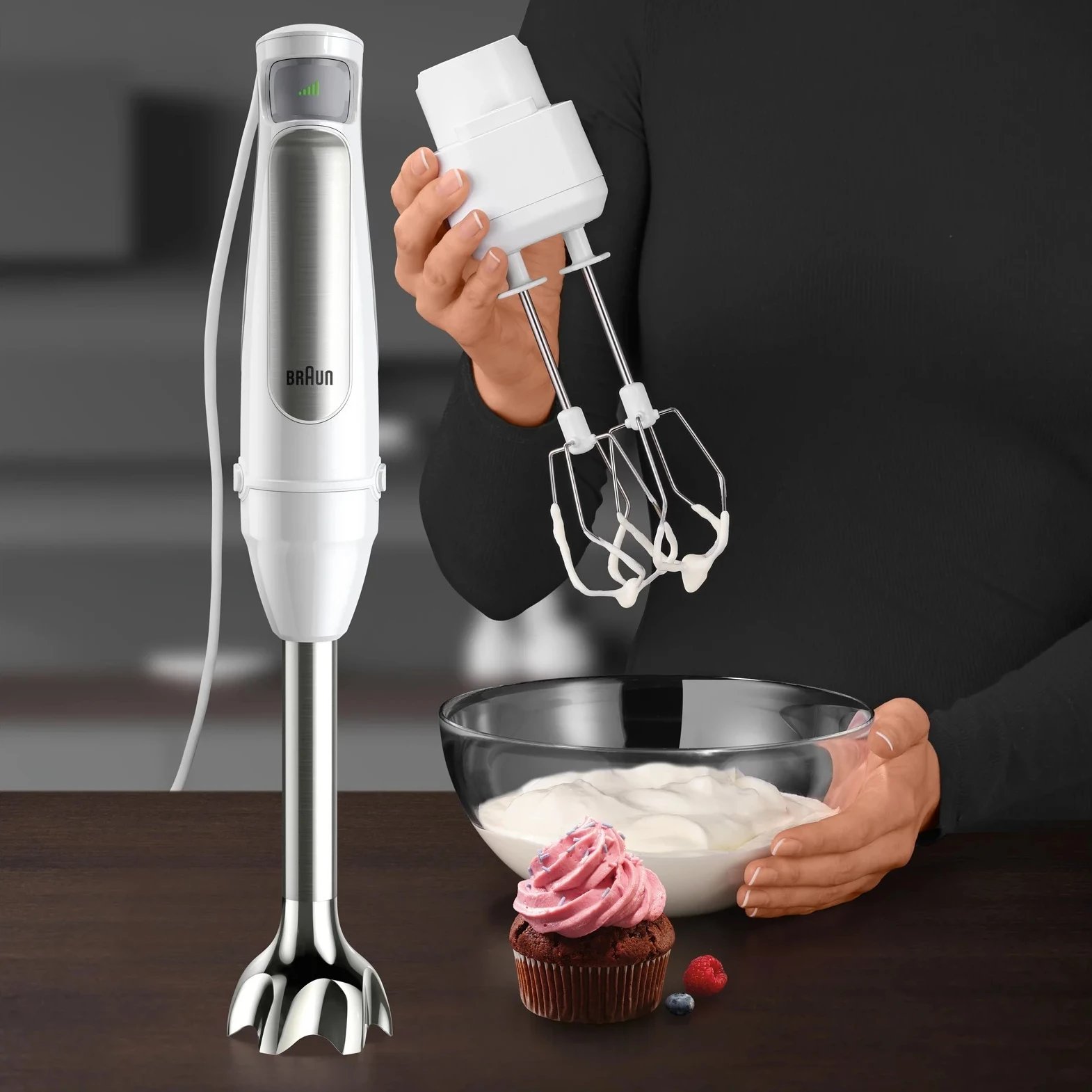 Blender dore, Braun, MQ7005B, 850W, 0.6L, me rrahëse dhe gotë matëse