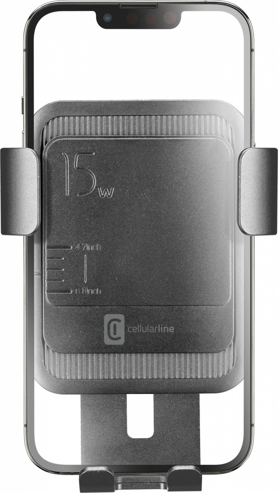 Mbajtës aktiv celulari Cellular Line SLIDE AIR, karikim wireless 15W, i zi