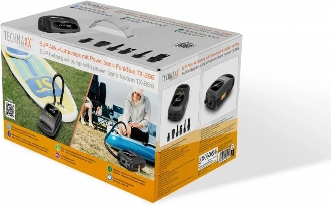 Pompë ajri elektrike TECHNAXX TX-266, 7500 mAh, e zezë