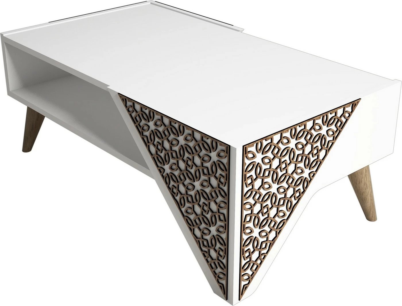 Tavolinë e ulët Hanah Home, Beril, e bardhë