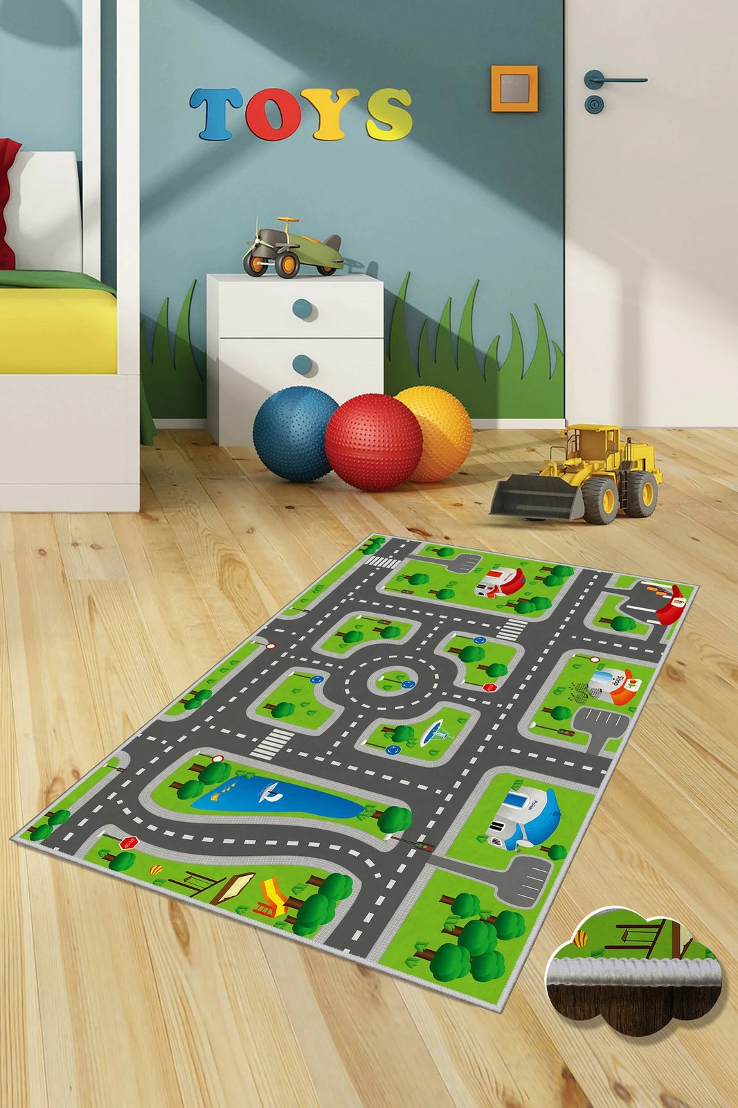 Qilim shumëngjyrësh për fëmijë, 120x180cm, WOOKECE051