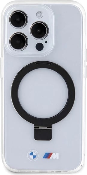 Mbështjellës BMW Ring Stand M Collection MagSafe për iPhone 15 Pro Max, transparent