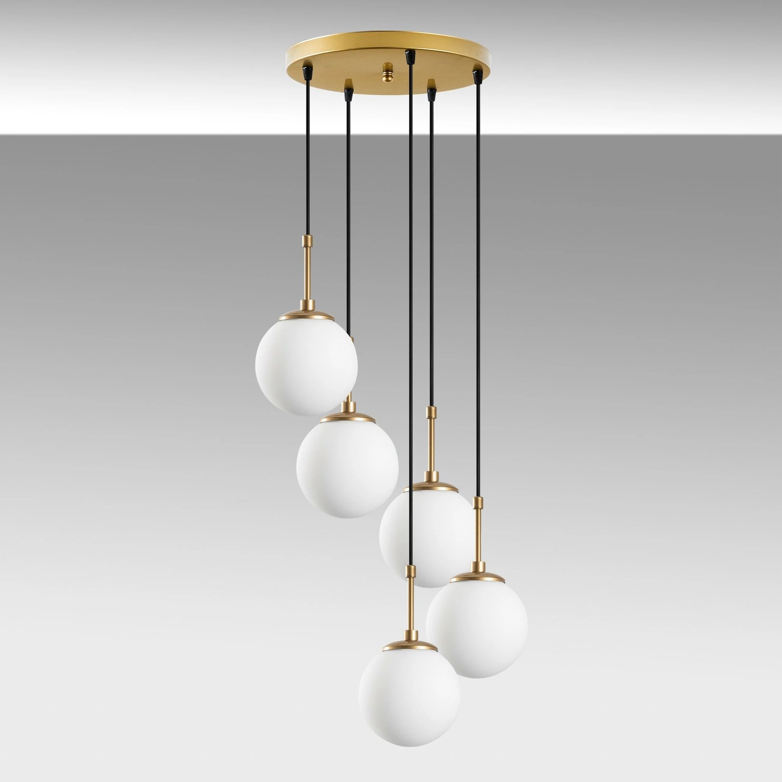 Llambë tavani Opviq, Orbital, ngjyrë ari, 40x40x115cm