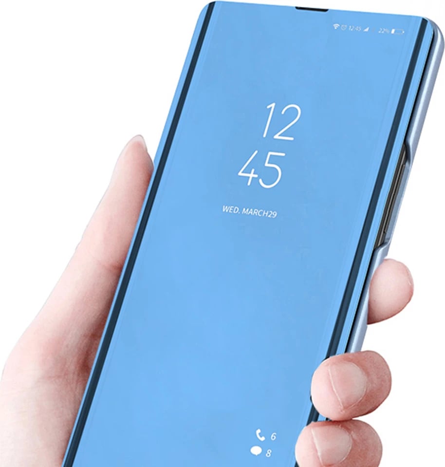 Mbështjellës Hurtel Clear View Case për Samsung Galaxy A24 4G, me kapak, Blu