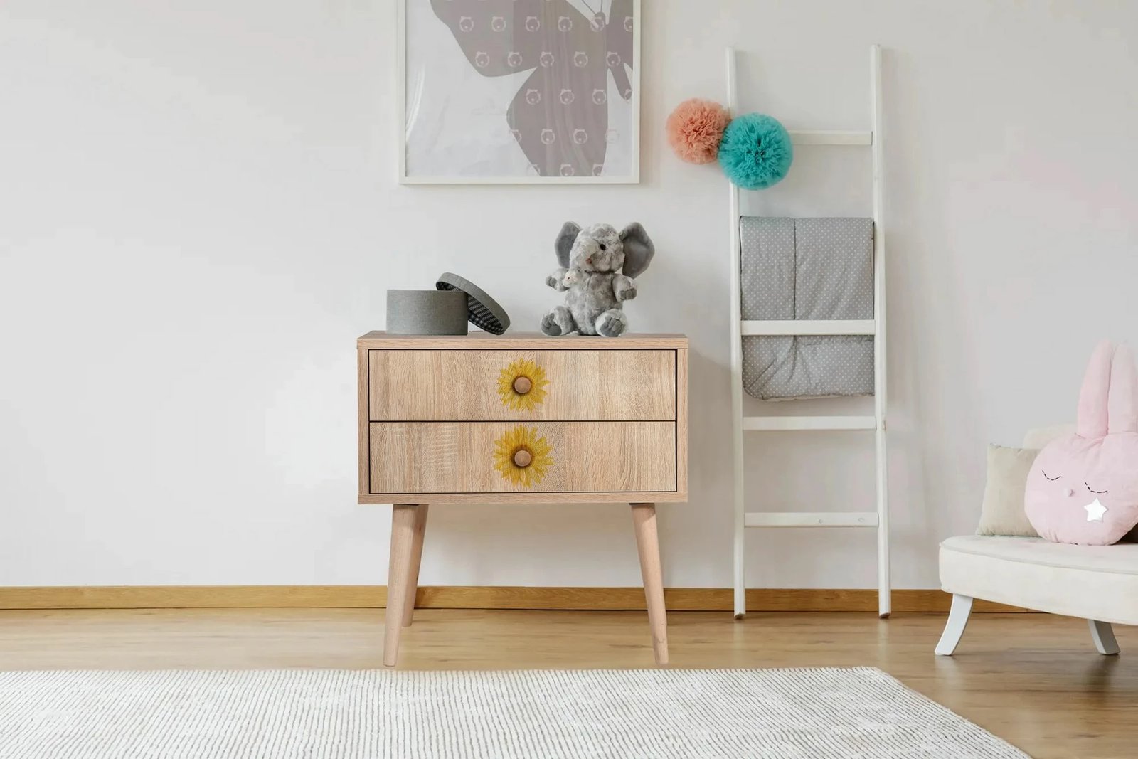 Komodinë nate Skye Decor, City Two Seed, shumëngjyrëshe