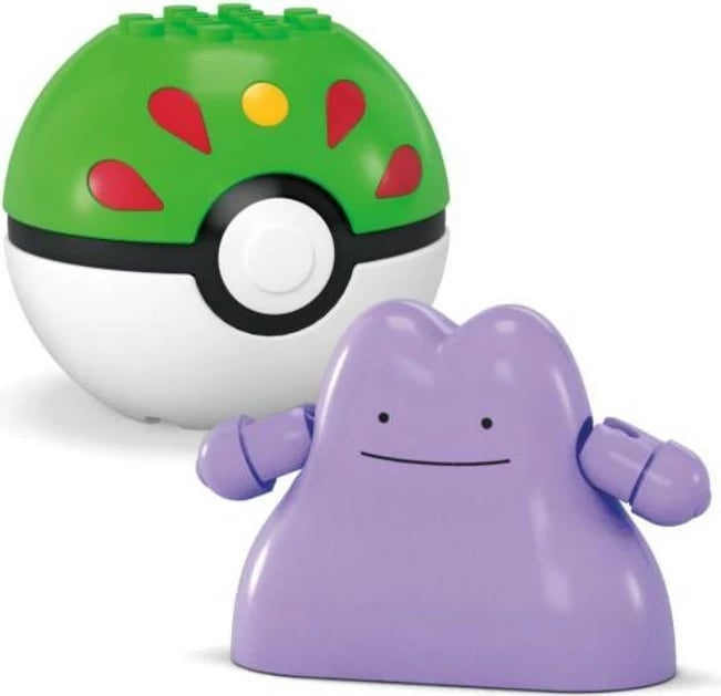 Set lodrash ndërtimi Mega Bloks Pokemon HXP11/JCT43, 42 pjesë, Pikachu dhe Ditto