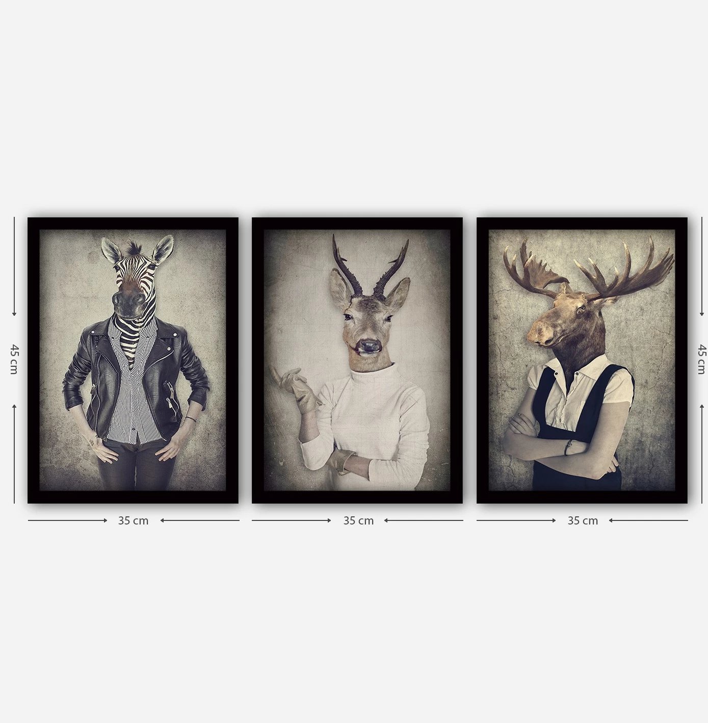 Pikturë dekorative me kornizë (3 copë), Wallity, 3SC196