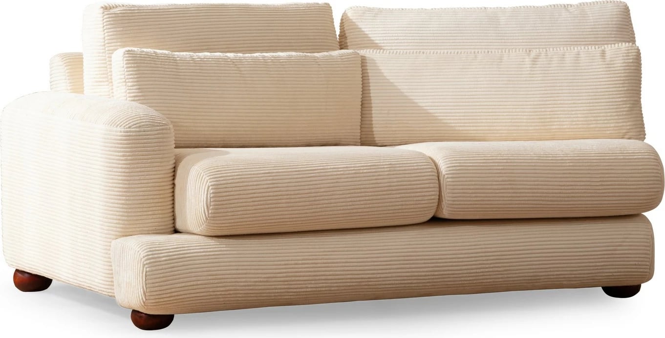 Kauç 4 vende, Atelier del Sofa, River, këndor, ngjyrë bezhë, L2-Xc Right Kauç 4 vende, Atelier del Sofa, River, këndor, ngjyrë bezhë, L2-Xc Right