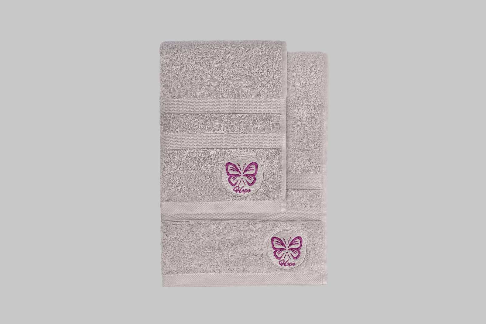 Set peshqirësh duar dhe banjo, 2 copë, Mijolnir, Hope, ngjyrë gri