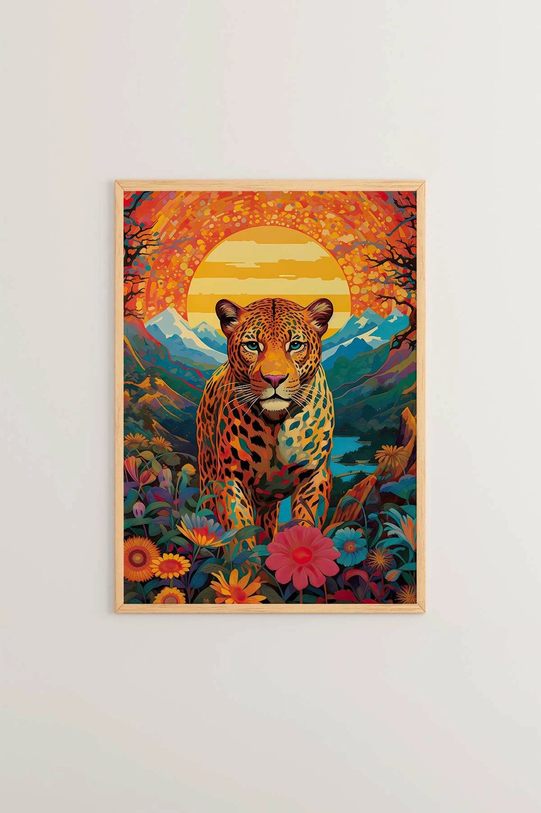 Pikturë dekorative me kornizë, shumëngjyrëshe, Wallity, Mscartmdl7, 33x48cm