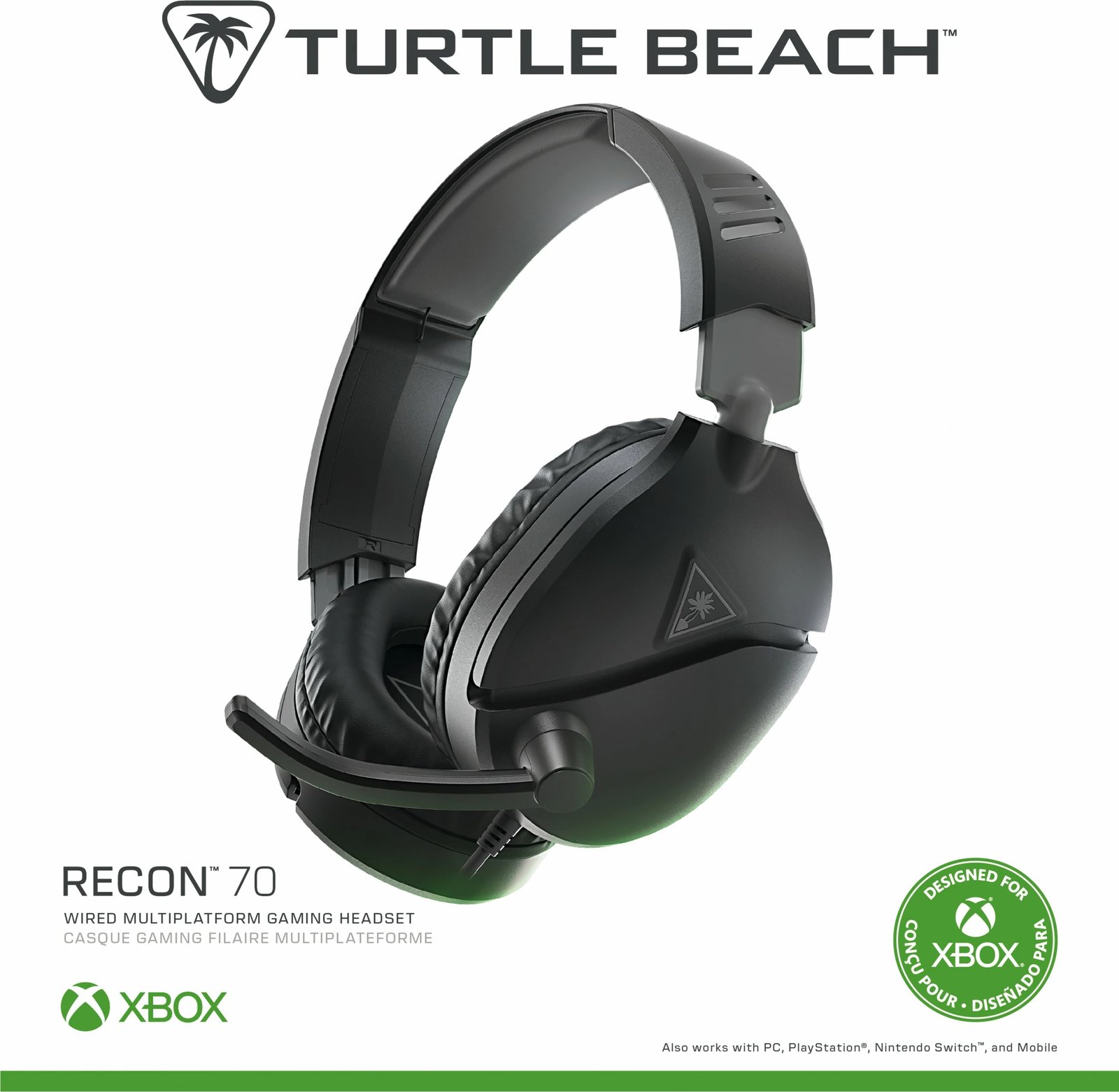 Kufje Turtle Beach Ear Force Recon 70X, gaming, me mikrofon, 3.5mm, e zezë