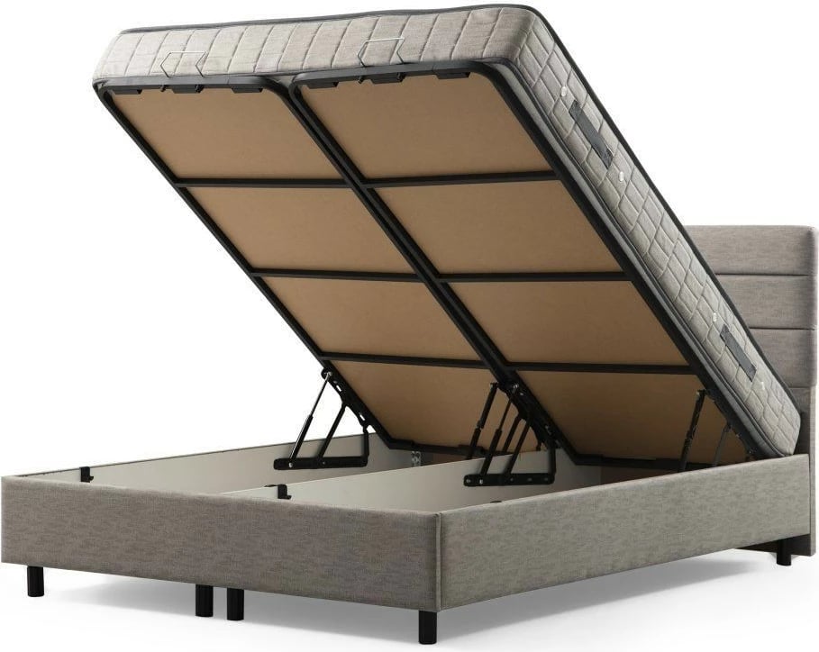 Baze dhe mbështetëse krevati dopio, ngjyrë gri e çelët, Skye Decor, Motya, 140x200