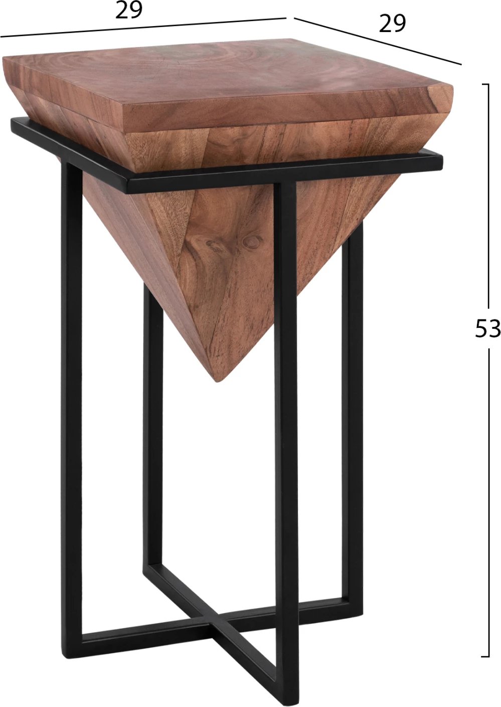 Tavolinë anësore FH8213.11 dru akacie 29X29X53Η