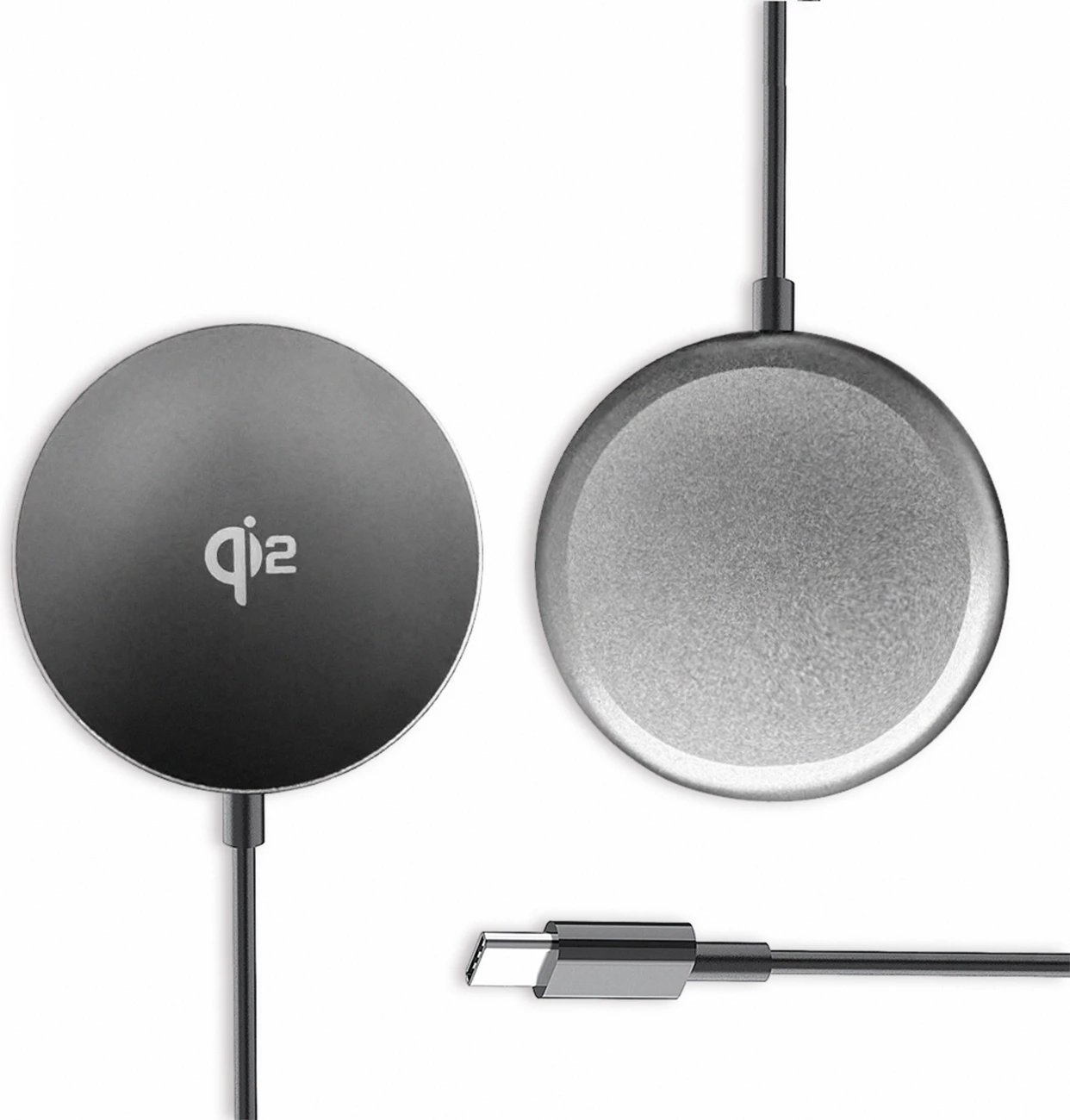 Karikues wireless Wozinsky WQY1S, 15W, Qi2, me kabllo USB-C, i zi