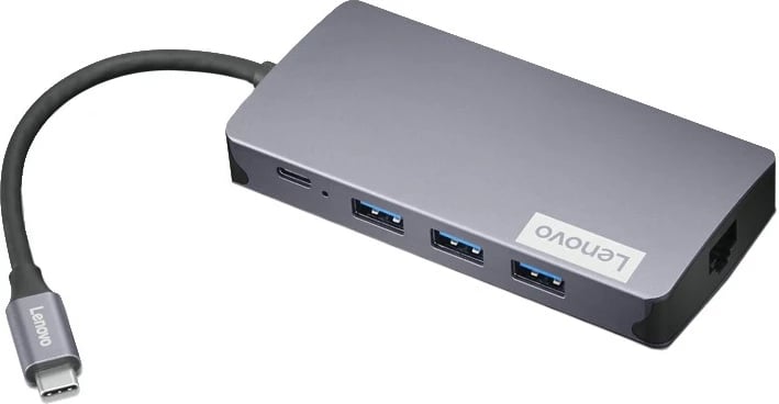 Dock Lenovo GX91M73946 për laptop, USB Type-C, Gri