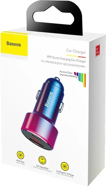 Karikues makine Baseus Magic Series CCMLC20C-09, 45W, USB-C & USB-A, kuq-blu