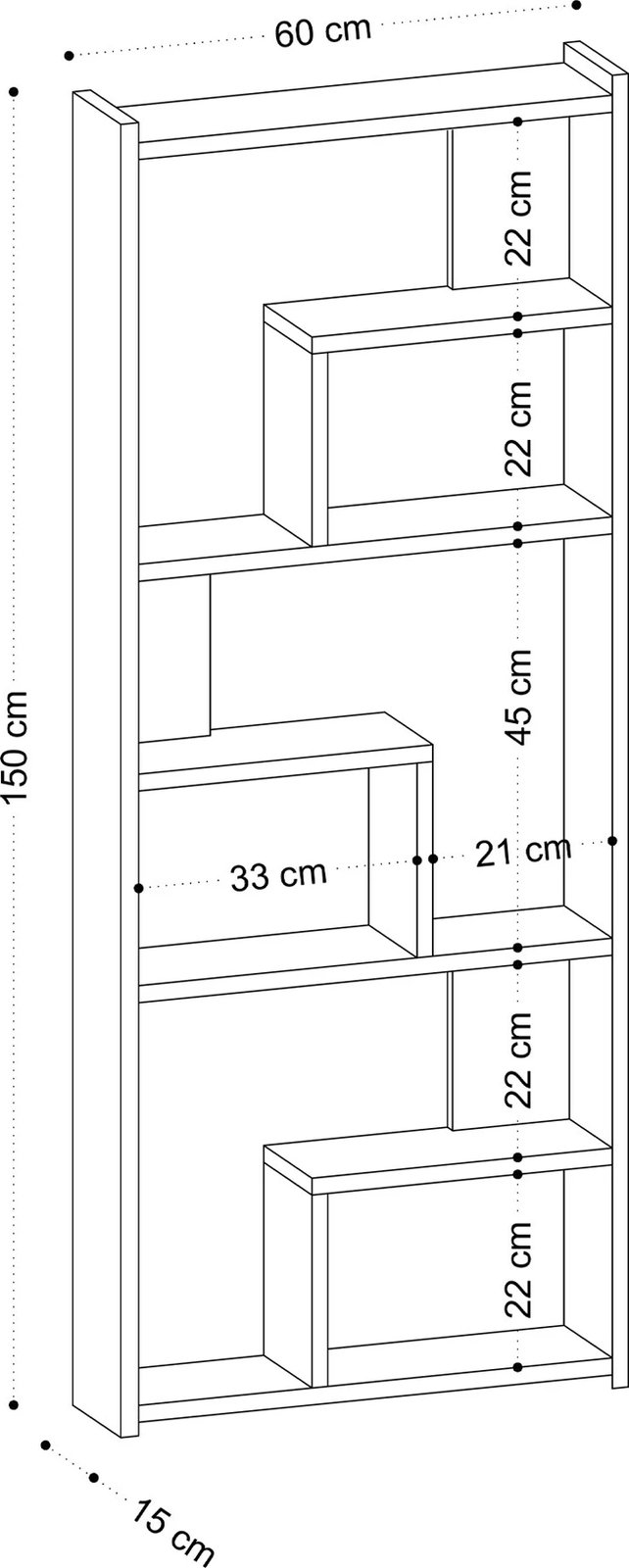 Raft librash Hanah Home, Prins, ngjyrë e bardhë