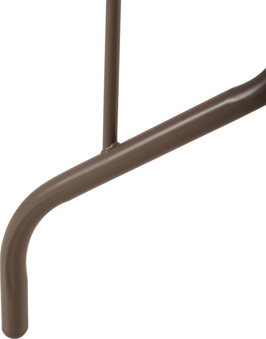 Tavolinë metalike për jashtë ADAM, ngjyrë shampanjë, me sipërfaqe xhami të forcuar, 110x60x71H cm