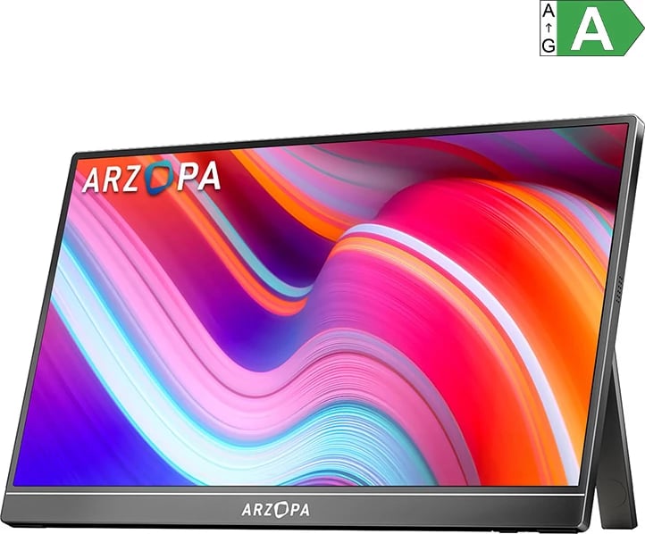Monitor portativ, Arzopa Z1C, 16.1" Full HD 60 Hz, 100% sRGB, 2x USB‑C + mini HDMI, pa altoparlantë