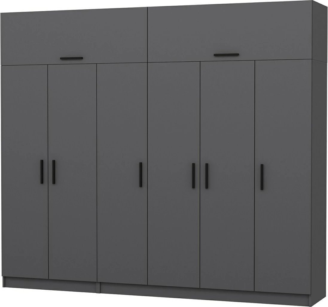 Dollap Skye Decor, ngjyrë antracit, 270x255x52 cm