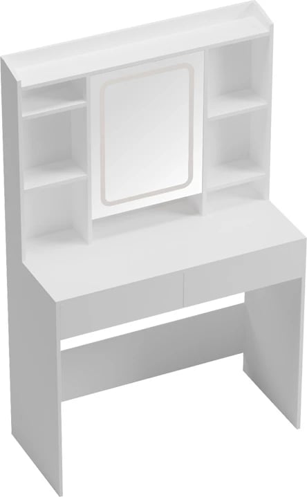 Tavolinë grimimi Efilia me LED, ngjyrë e bardhë, 90x40x145cm