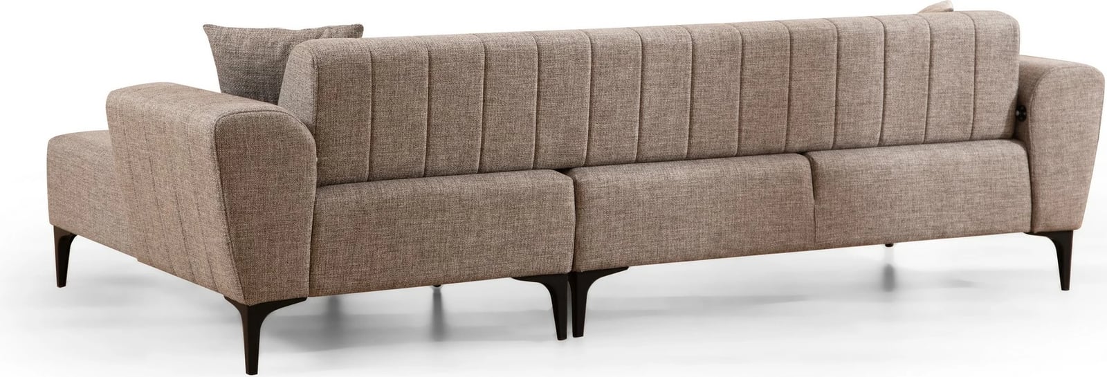 Kënd-sofë krevati Hamlet, kënd i djathtë, ngjyrë kafe e çelët