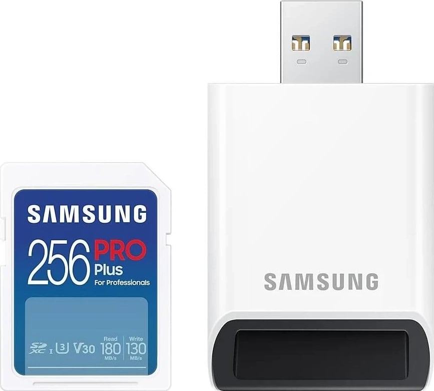 Kartelë SD Samsung PRO Plus SDXC 256GB me lexues