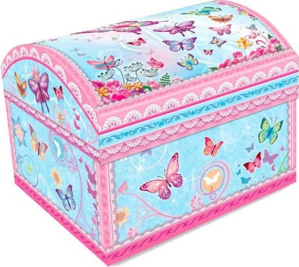 Kuti muzikore për bizhuteri Pulio Butterflies 2, Blu/Rozë