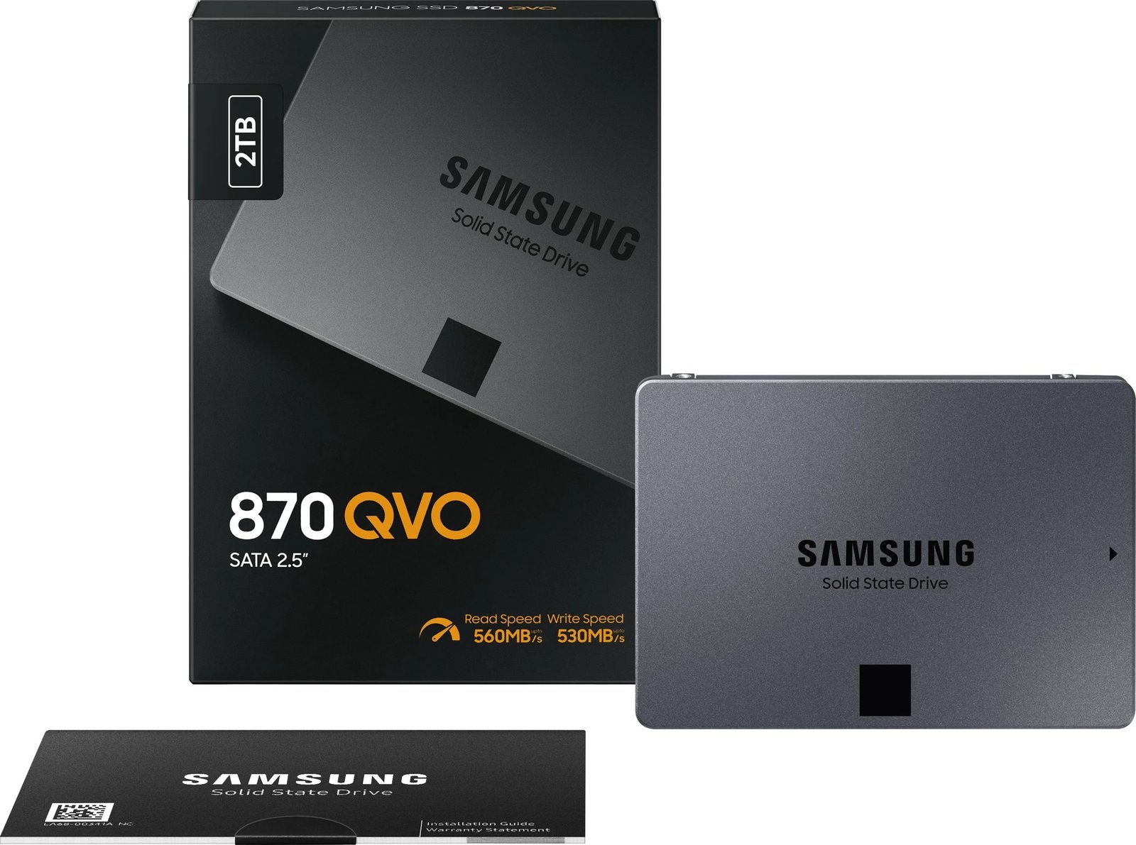 SSD Samsung 870 QVO, 2 TB, 2.5", 560 MB/s, 6 Gbit/s