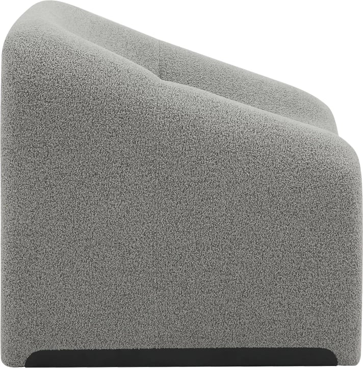 Karrige Clous, pëlhurë bouclé, ngjyrë e hirtë e çelët, 86x77x73.5cm