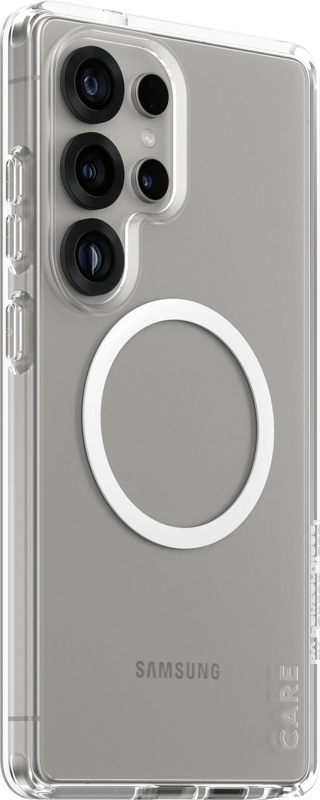 Mbështjellës PanzerGlass CARE Flagship Case, për Samsung Galaxy S25 Ultra, transparent me rreth të bardhë QI