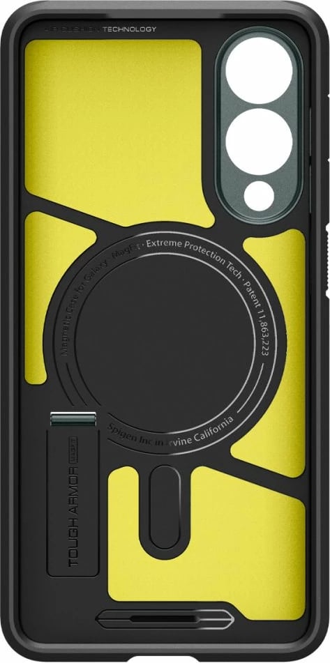 Mbështjellës Spigen Tough Armor MagSafe për Samsung Galaxy S25 Edge, Jeshil/Ezezë