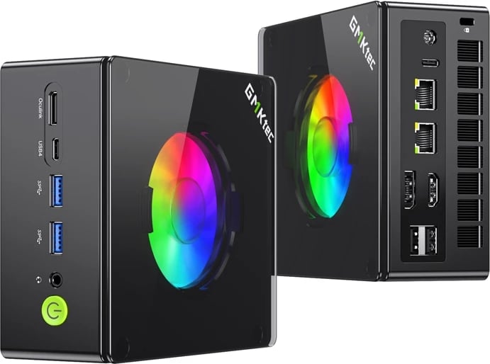 Kasë mini PC GMKtec K11, AMD Ryzen 9 8945HS, 32GB RAM, 1TB SSD, Windows 11 Pro, e zezë