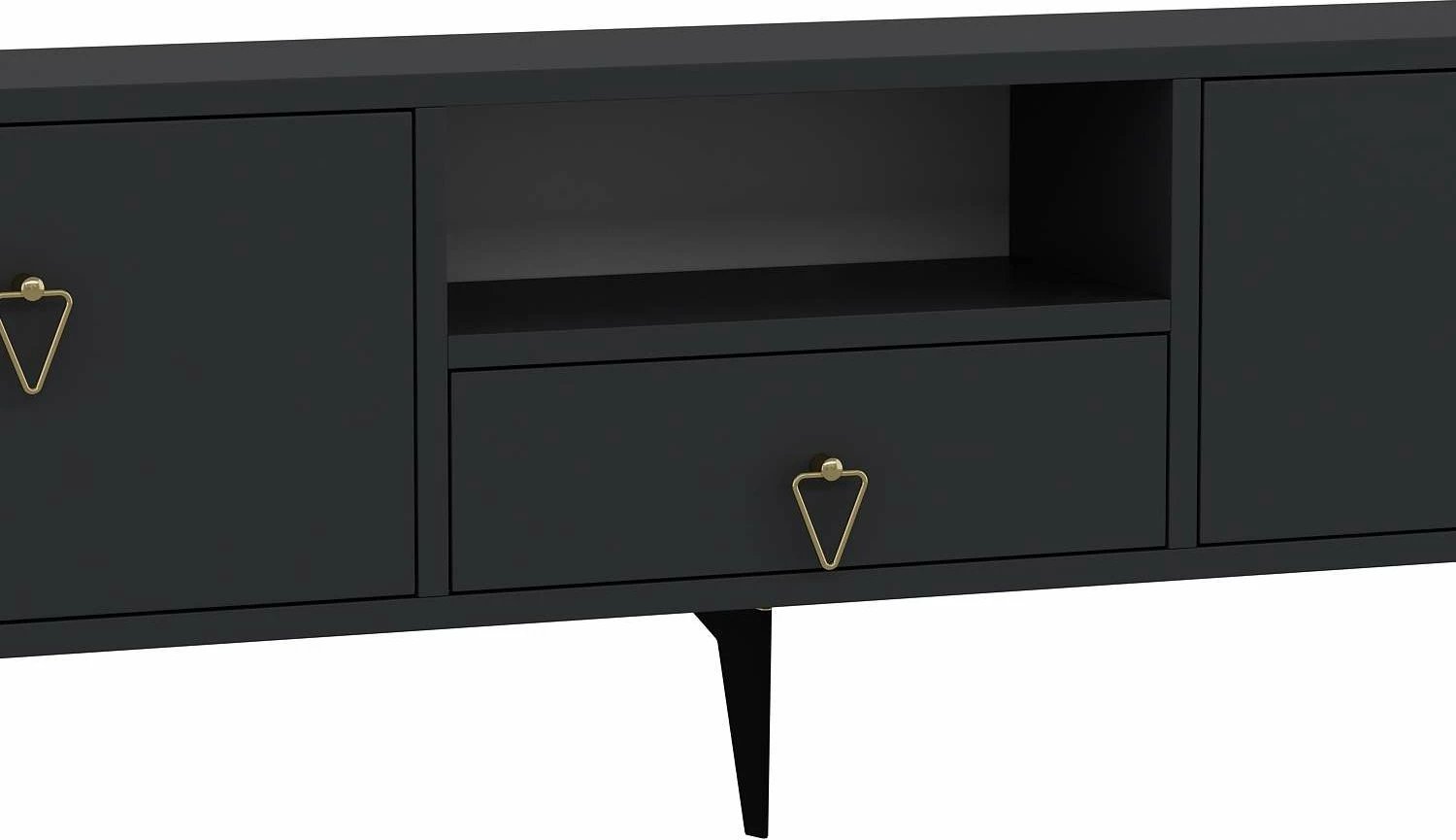 Komodë TV Skye Decor, 1302-DROP-1, antracit, ari