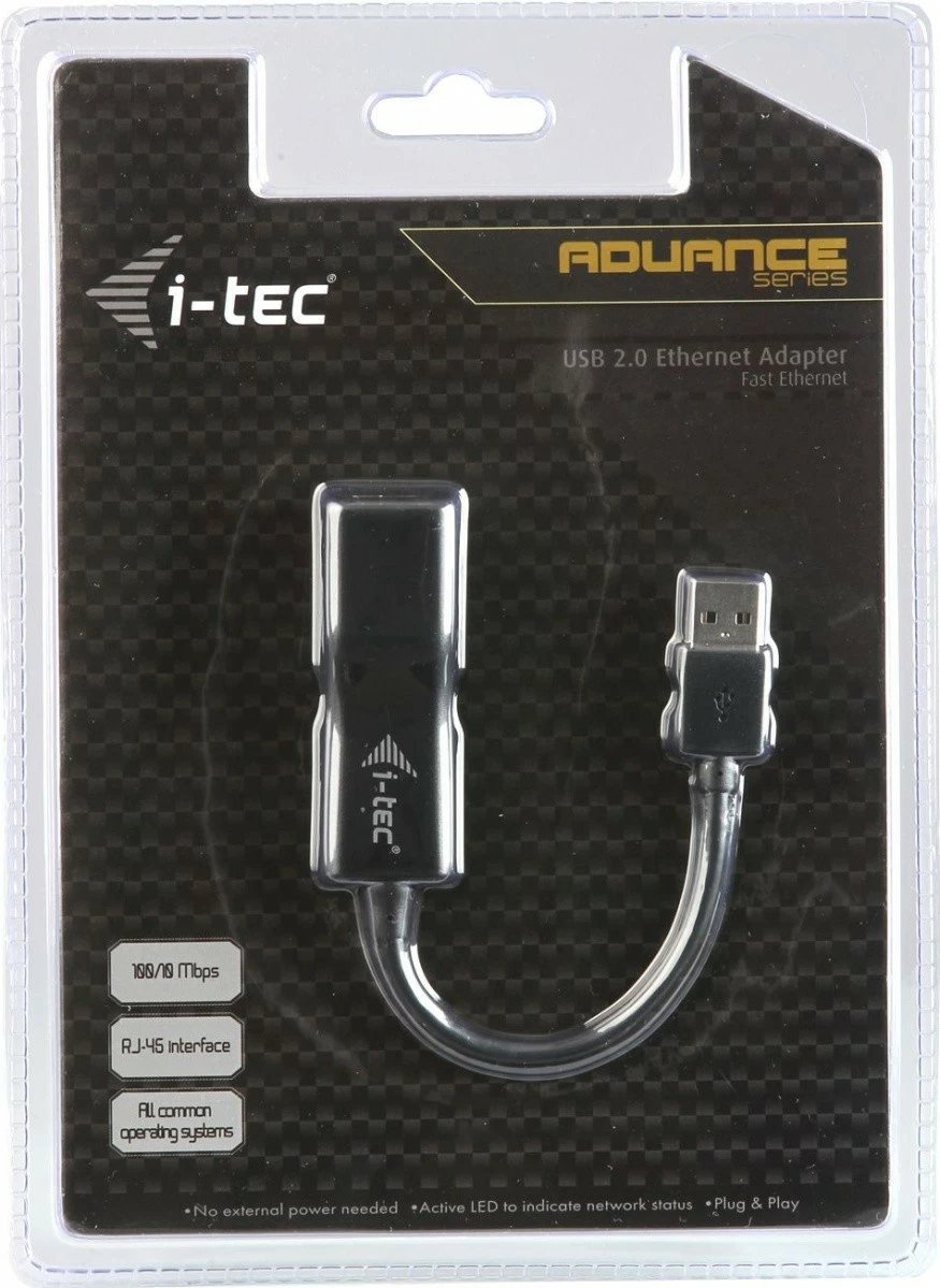 Kartë rrjeti USB i-tec U2LAN, 10/100 Mbps, e zezë Kartë rrjeti USB i-tec U2LAN, 10/100 Mbps, e zezë