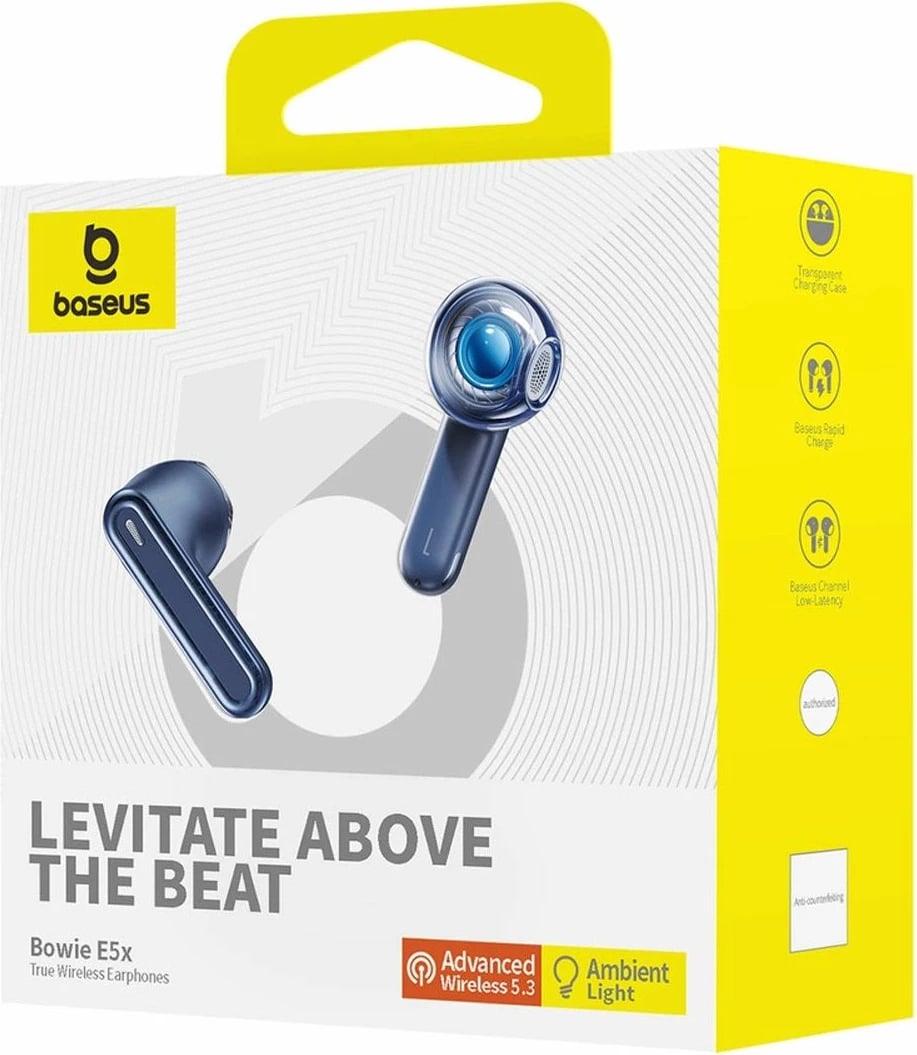 Kufje wireless Baseus Bowie E5x TWS, Bluetooth 5.3, Blu Kufje wireless Baseus Bowie E5x TWS, Bluetooth 5.3, Blu