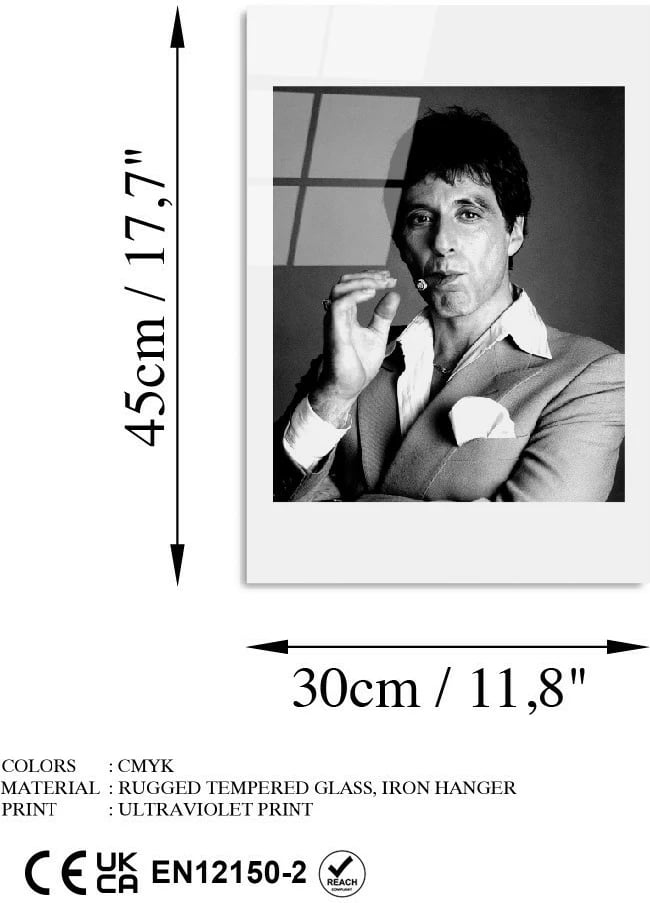 Pikturë dekorative prej xhami të temperuar, Wallity, UV-992, 30x45cm