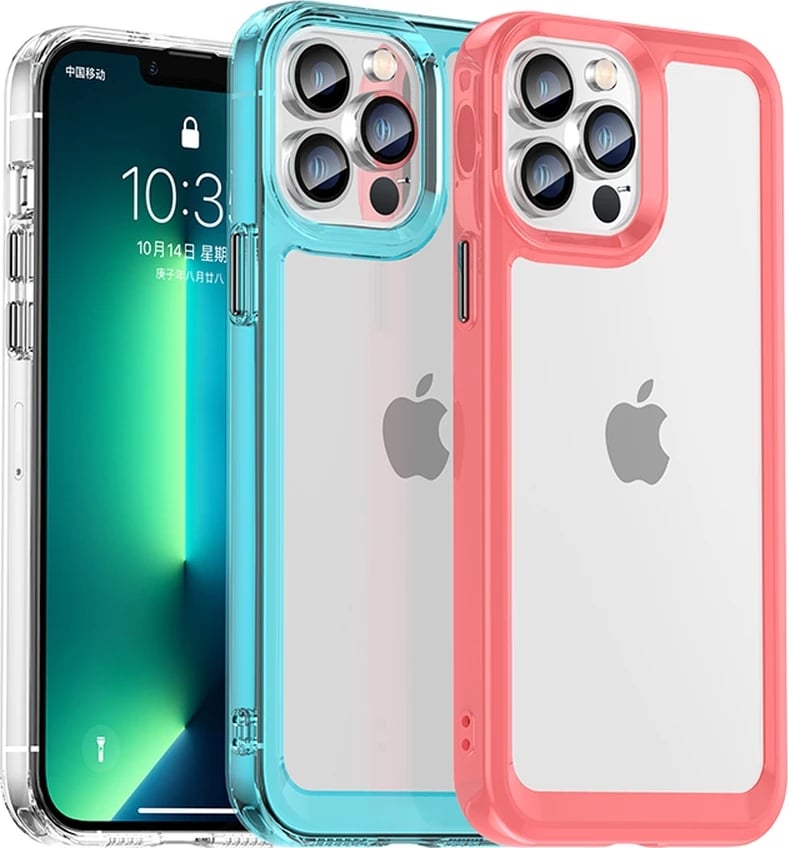 Mbështjellës Hurtel Outer Space Case për iPhone 12 Pro Max, hard cover me kornizë gel, Kuqe