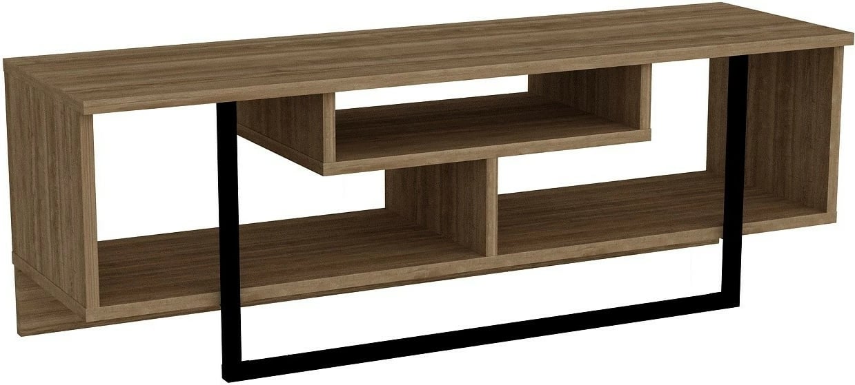 Komodë TV Hanah Home, Asal (120), ngjyrë arre, e zezë