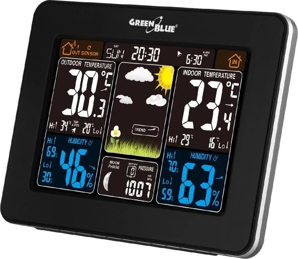 Alarm me bateri GreenBlue 46004, e zezë