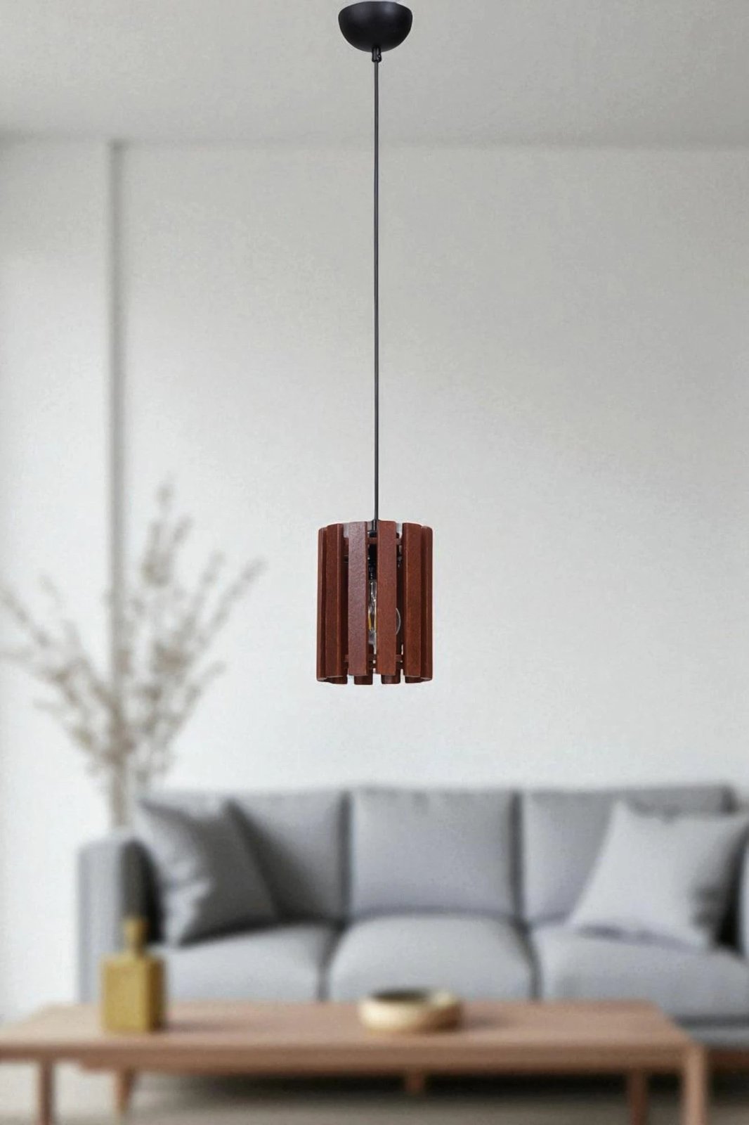 Llambë tavani Opviq, ngjyrë arre dhe e zezë, 9074-1