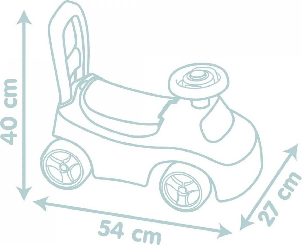Makine lodër ride-on Smoby Little, plastikë, për fëmijë, Blu/Kafe/Krem/Jeshile