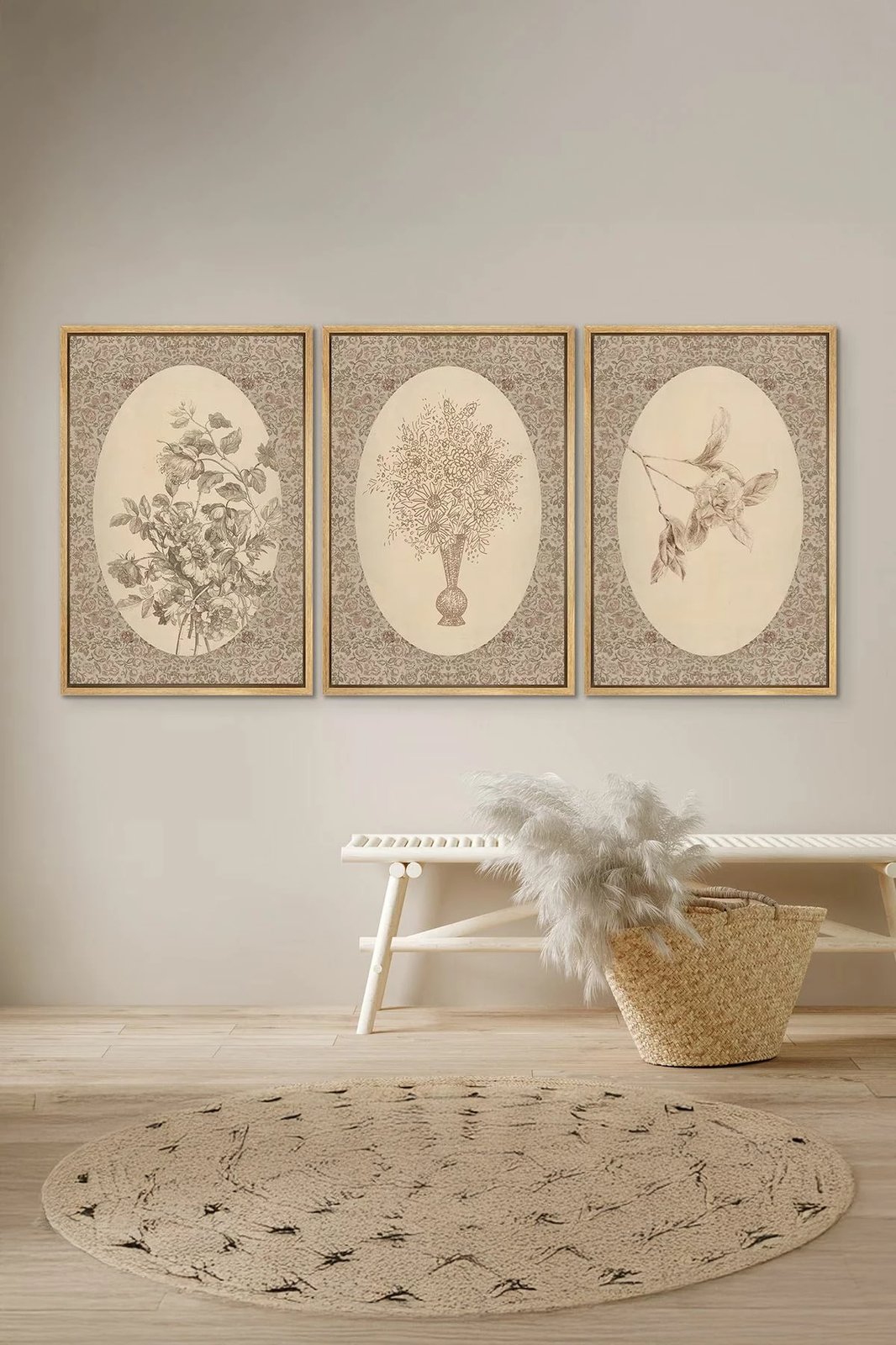 Pikturë dekorative me kornizë (3 copë), Wallity, Artsmdf3Lu7-3348