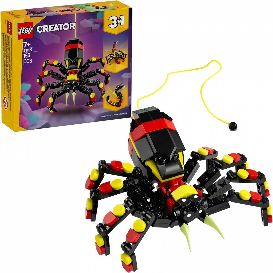 Set LEGO Creator 3-in-1 31159 Wild Animals: Amazing Spider, 153 pjesë, plastikë Set LEGO Creator 3-in-1 31159 Wild Animals: Amazing Spider, 153 pjesë, plastikë