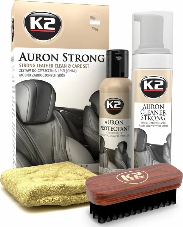 Pastrues dhe mbrojtës i lëkurës Leather Clean & Care Set Auron K2