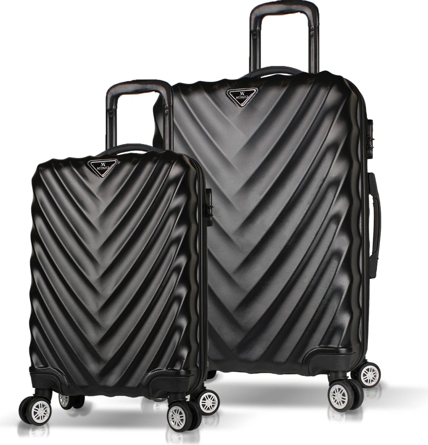 Set valixhesh (2 copë), ngjyrë e zezë, Zoozie Bags, 6708