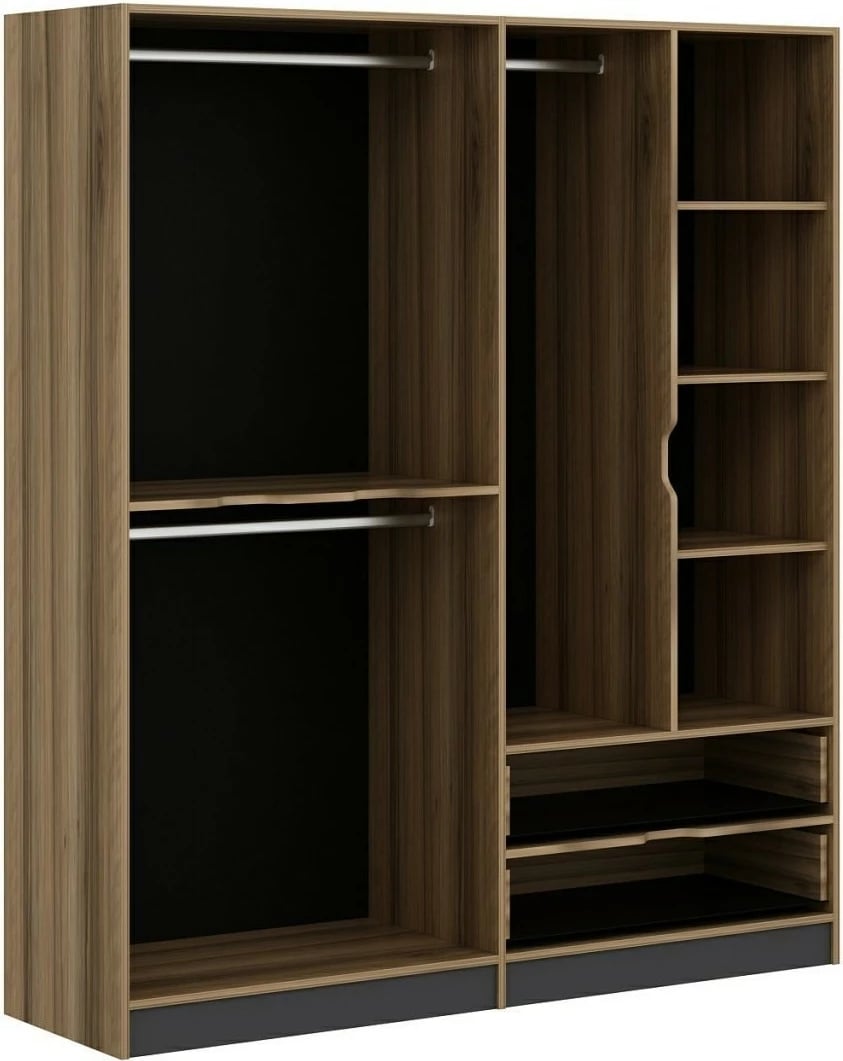 Dollap rrobash Skye Decor, Elina, ngjyrë dore, 185x208x52cm