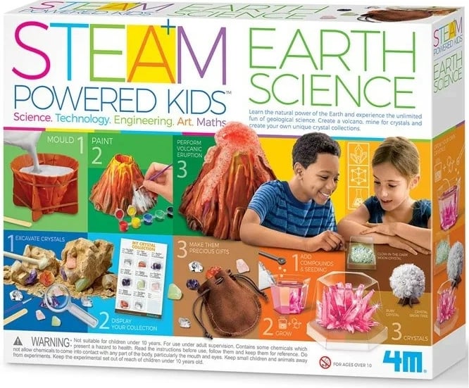 Set edukativ 4m Earth Science, për fëmijë, pa bateri