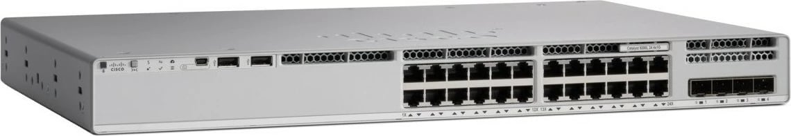 Switch Cisco Catalyst 9200L, 24 porta, 10G, PoE, Managed, gri