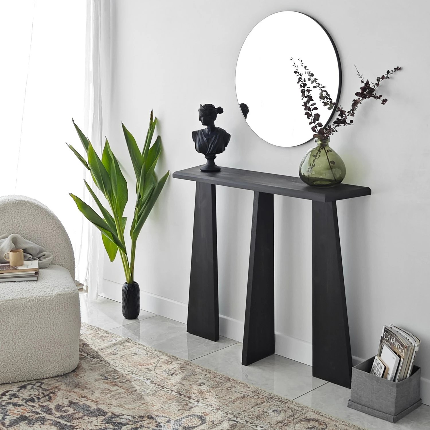 Komodë Hanah Home, Cleopatra, ngjyrë antracit